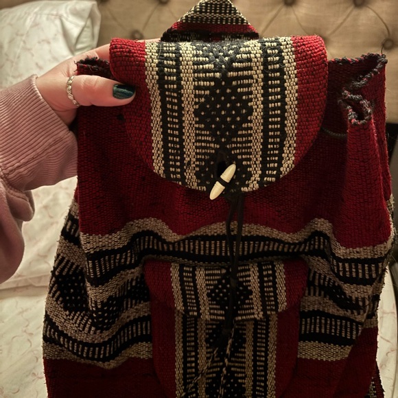 Aztec pattern- Handmade in Peru backpack bag 💼 - Picture 2 of 4